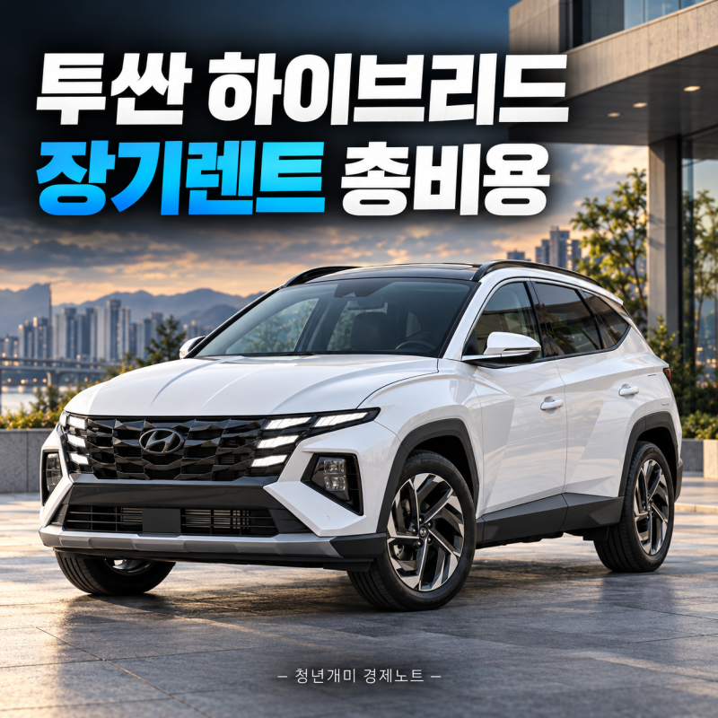 투싼 하이브리드 장기렌트, 리스·할부와 총비용 비교