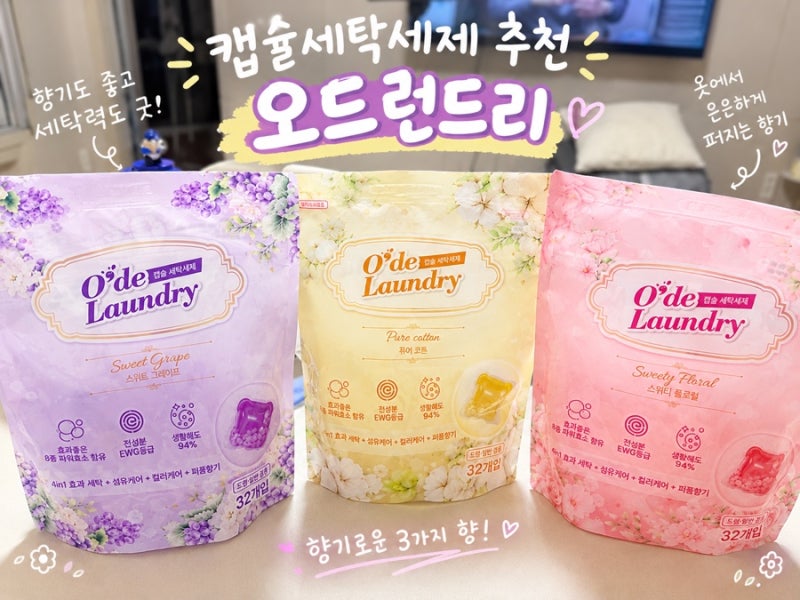 캡슐세탁세제 추천 “오드런드리” “O’de Laundry”실사용후기