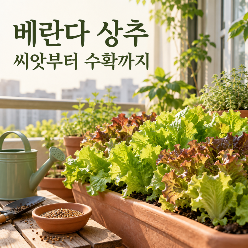 상추 씨앗 심기, 베란다텃밭 관리부터 상추 수확까지