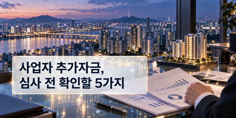 저축은행 아파트 후순위담보대출, 사업자 추가자금 심사 전 확인할 5가지