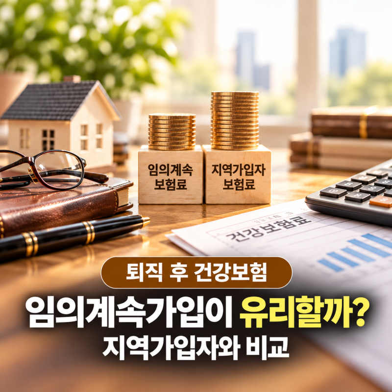 퇴직 후 건강보험 임의계속가입이 유리할까? 지역가입자와 비교