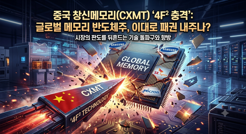 중국 창신메모리(CXMT) '4F² 충격': 글로벌 메모리 반도체주, 이대로 패권 내주나?