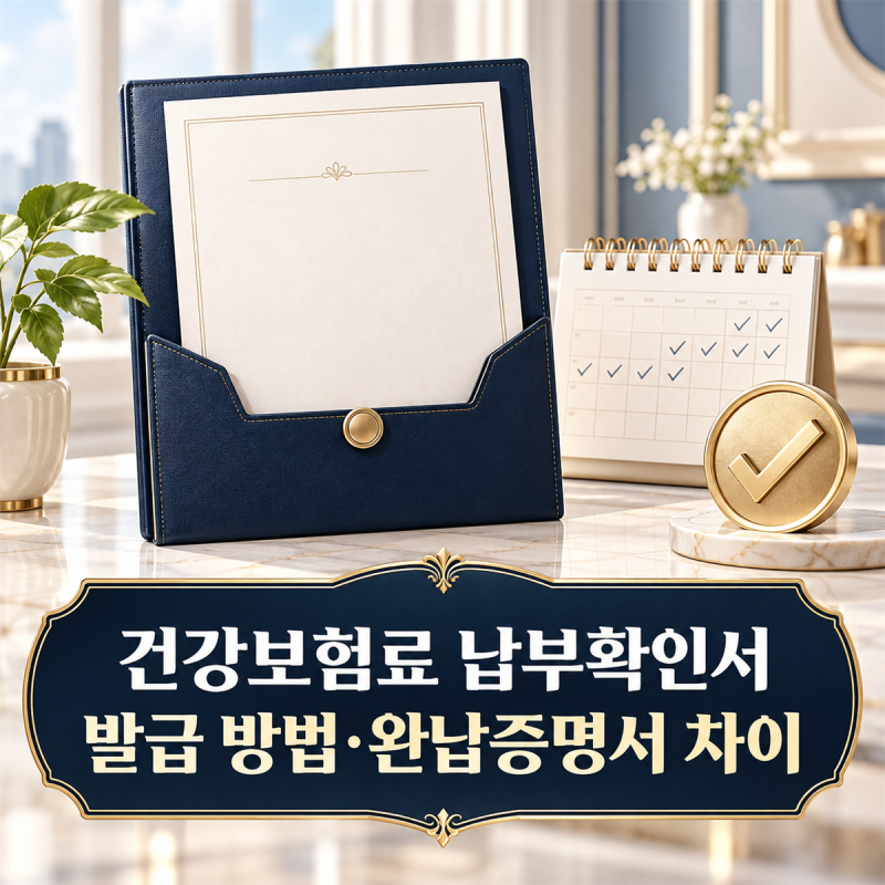 건강보험료 납부확인서 발급 방법｜완납증명서와 차이