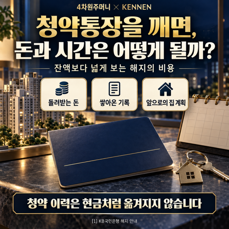 청약통장 해지, 돌려받는 돈과 사라지는 가입기간의 차이
