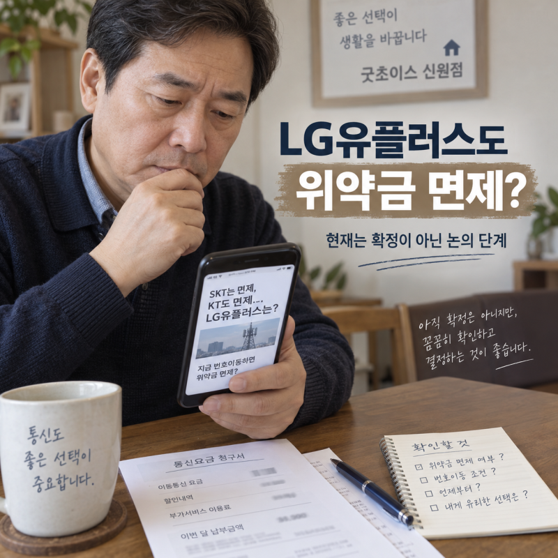 LG유플러스도 위약금 면제될까요? SKT·KT 사례와 번호이동 전 꼭 확인할 사항