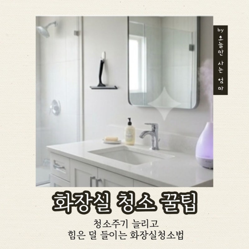 화장실 청소 꿀팁! 청소 주기 늘리고 힘은 덜 들이는 방법