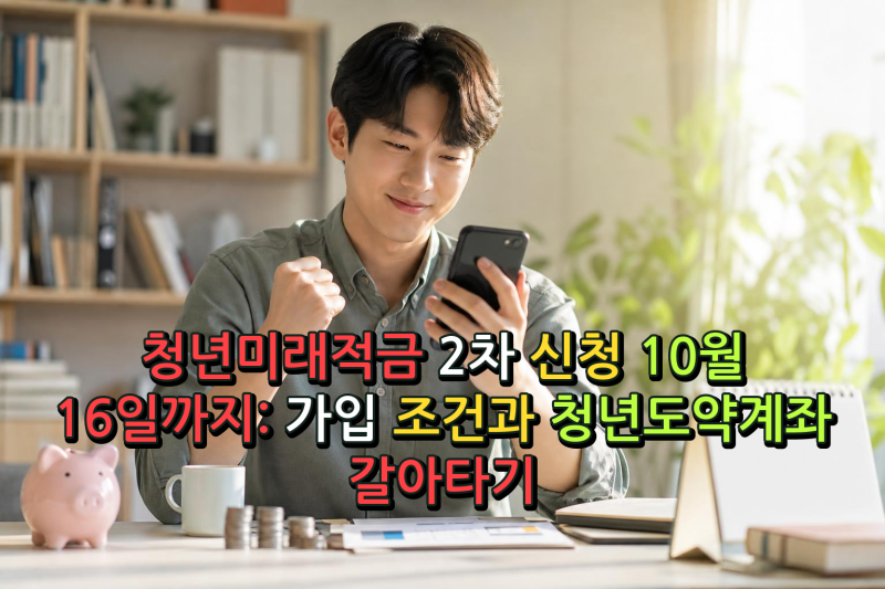 청년미래적금 2차 신청 10월 16일까지: 가입 조건과 청년도약계좌 갈아타기