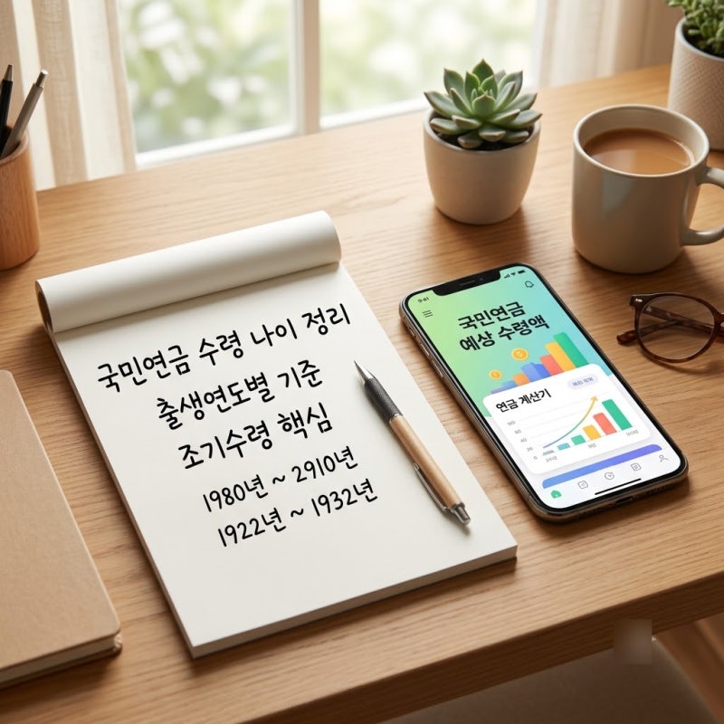 국민연금 수령 나이 출생연도별 정리 조기수령 조건과 신청방법까지