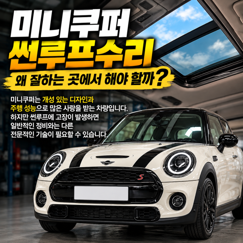 미니쿠퍼썬루프수리, 왜 잘하는 전문업체에서 수리해야 할까요?
