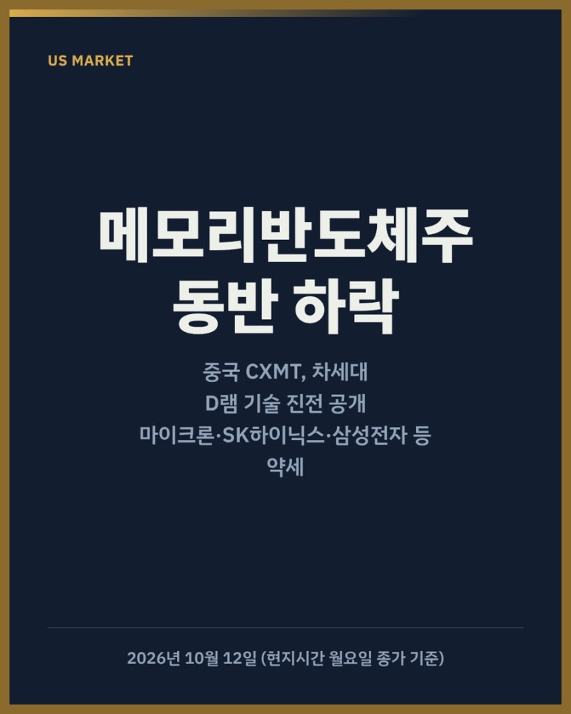 마이크론·SK하이닉스·삼성전자 '뚝'…중국 CXMT發 메모리 반도체 지각변동