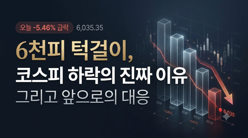 코스피 하락 원인, 6천피 턱걸이 진짜 이유와 대응