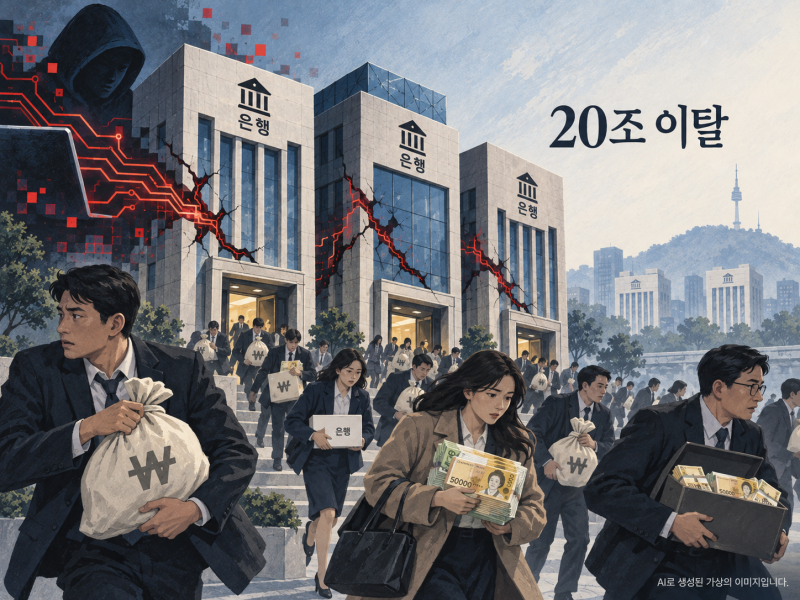금융권 AI 해킹 뒤 5대 은행 20조 이탈…피해 가장 큰 신한, 예적금 중도해지 손실까지 고객 몫....