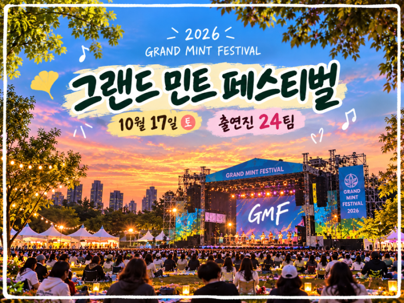 2026 그랜드 민트 페스티벌 토요일 라인업 24팀 총정리｜출연 가수와 미리 듣기 좋은 음악