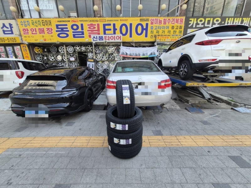 벤츠 E클래스 타이어 교체｜한국타이어 라우펜 245/45R17 사계절 가성비 타이어