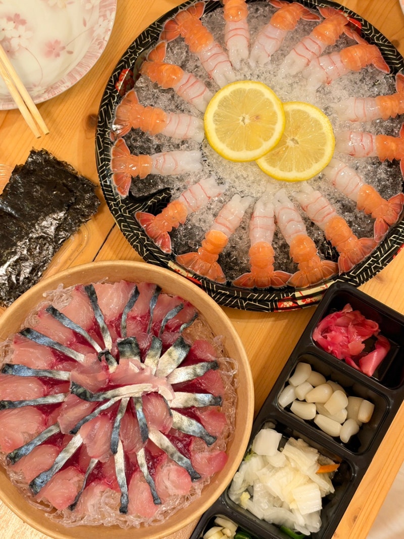 제주함덕맛집 여기고씨네, 고등어&딱새우회 포장 30분 기다린 후기