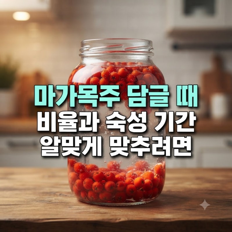 마가목주 담글 때 비율과 숙성 기간 알맞게 맞추려면