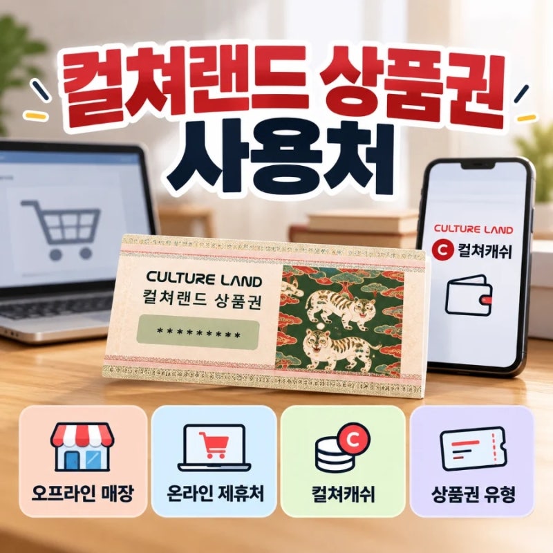 컬쳐랜드 상품권 사용처 오프라인 매장 어디? CU 교보문고 올리브영 사용 가능 여부