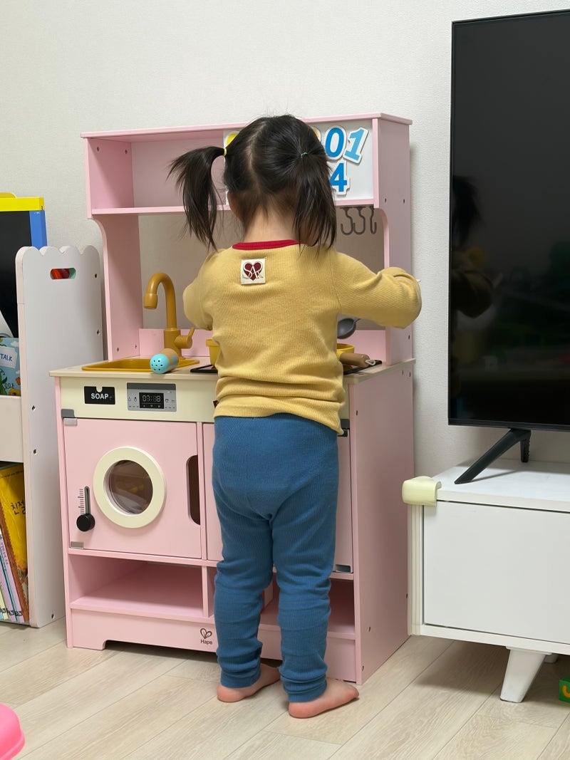 코스트코 하페 모던 디럭스 주방놀이 세트 핑크 6만원대 득템! 24개월 두 돌 아기 생일선물 조....