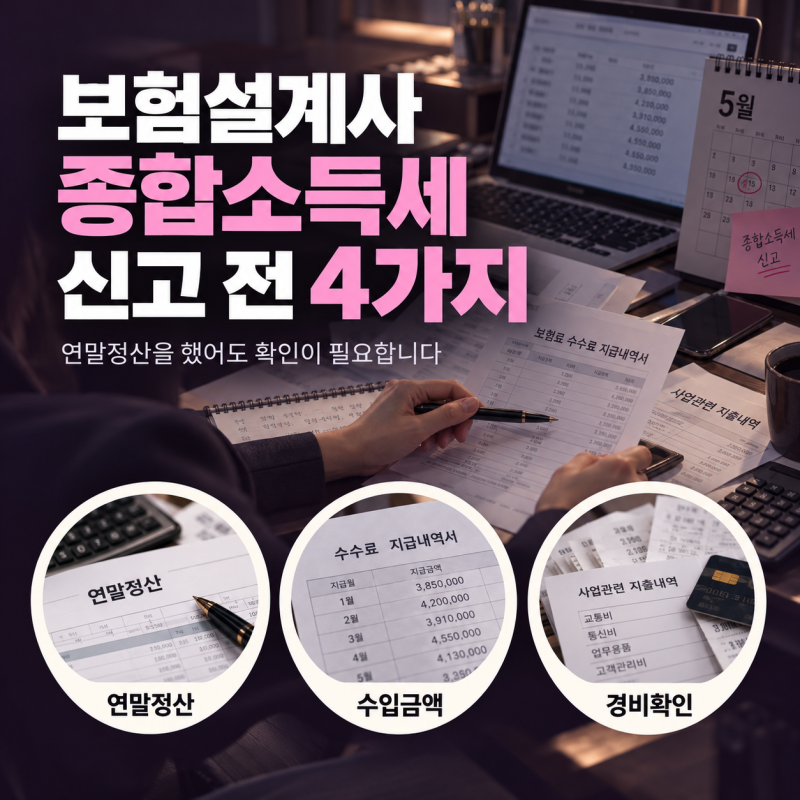 보험설계사종합소득세, 신고 전에 꼭 확인할 4가지