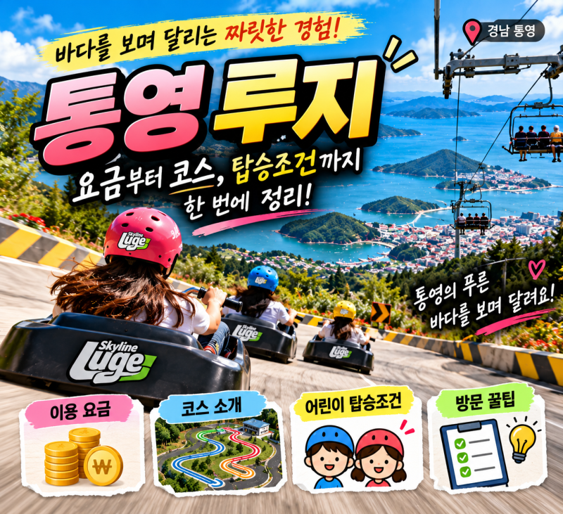 통영 루지, 무작정 갔다가 아쉬울 수도? 요금부터 탑승 꿀팁까지