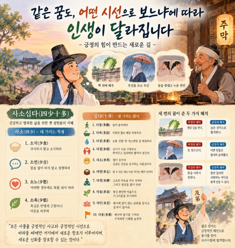 ✅ [인생을 바꾸는 마음의 눈 — 사소십다와 세 가지 꿈]