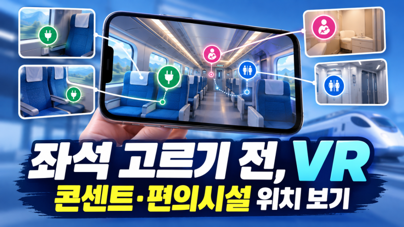 KTX 좌석 선택 전, 코레일톡 VR로 콘센트·편의시설 확인하기