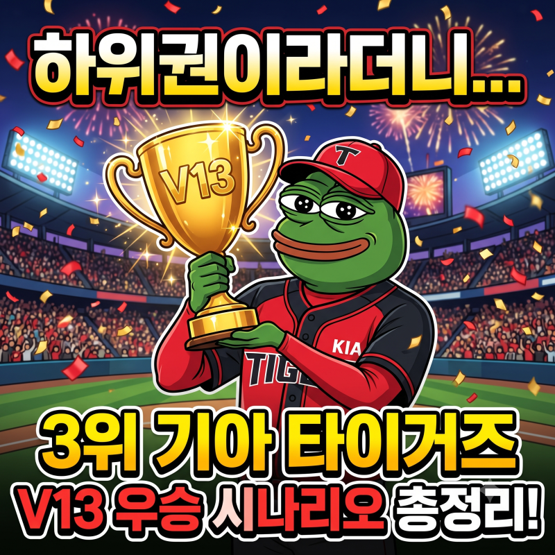 2026 프로야구 포스트시즌 : 8위에서 3위로 부활한 기아 타이거즈, V13 우승 확률 계산기 두드려....