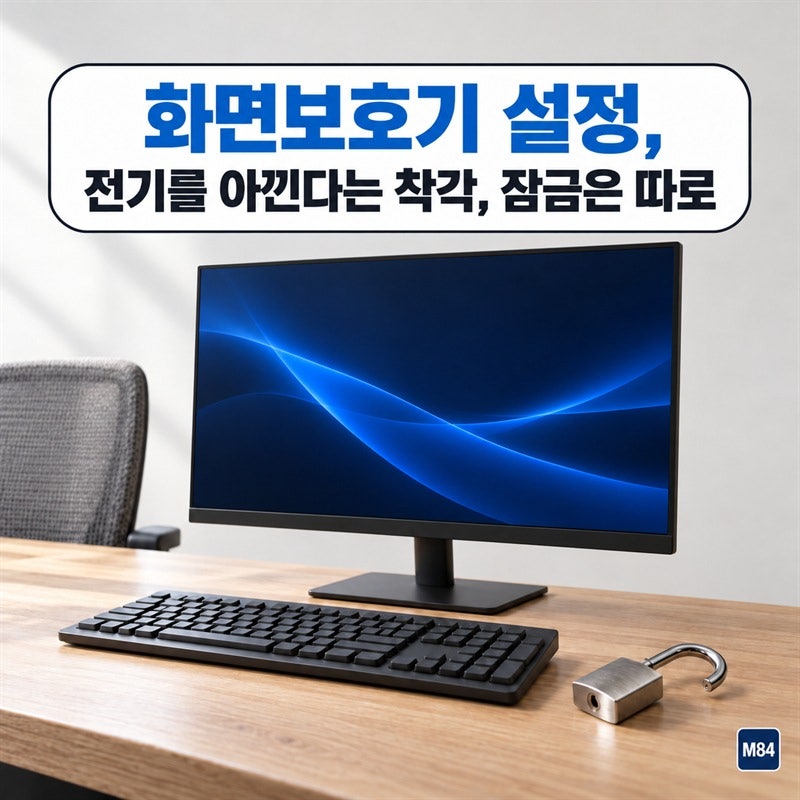 화면보호기 설정, 켜 두면 전기를 아낀다는 착각 — 잠금은 따로 켜야 하는 이유