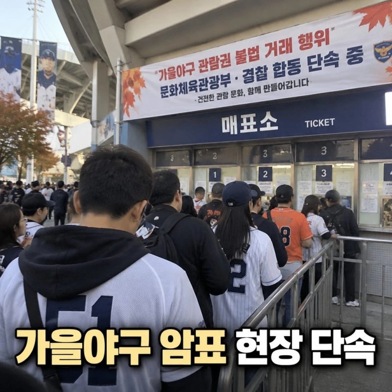 가을야구 암표, 오늘부터 경기장 현장 단속 시작 (신고하면 최대 5천만원)