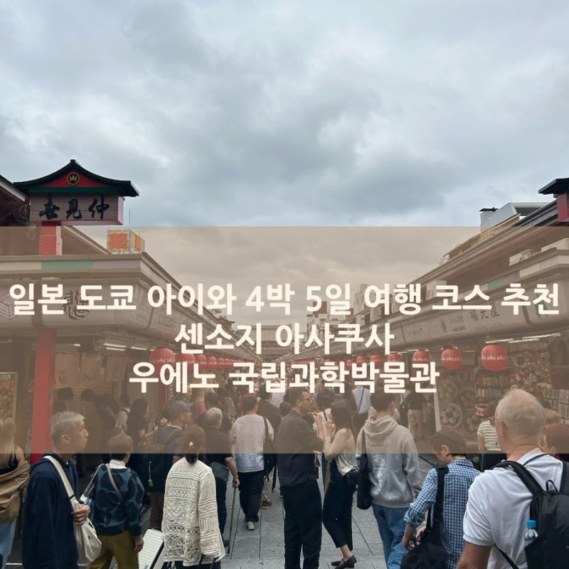 8살 아이와 일본 도쿄 여행 4박 5일 코스 추천 :: 아사쿠사 센소지 우에노 국립과학박물관 아....