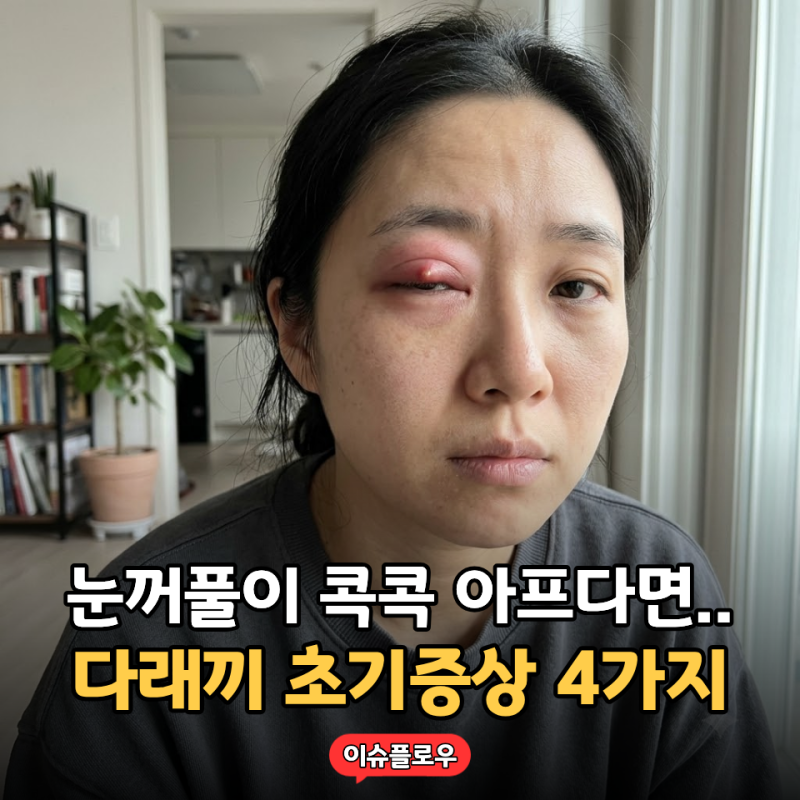 "눈꺼풀이 콕콕 아프다면.." 다래끼 초기증상 놓치기 쉬운 신호 4가지