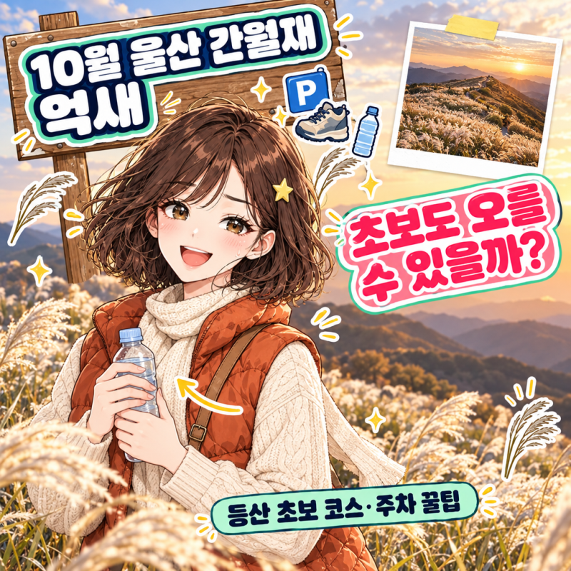 "등산 초보도 오를 수 있을까?" 10월 울산 간월재 억새 코스, 주차 꿀팁