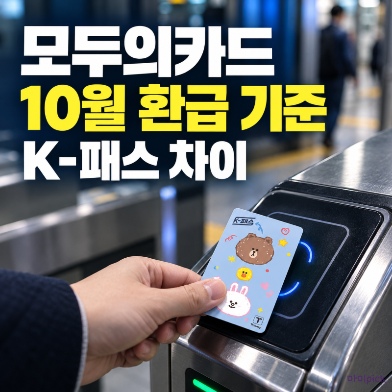 모두의카드 신청방법 총정리, 10월 환급 기준과 K-패스 차이