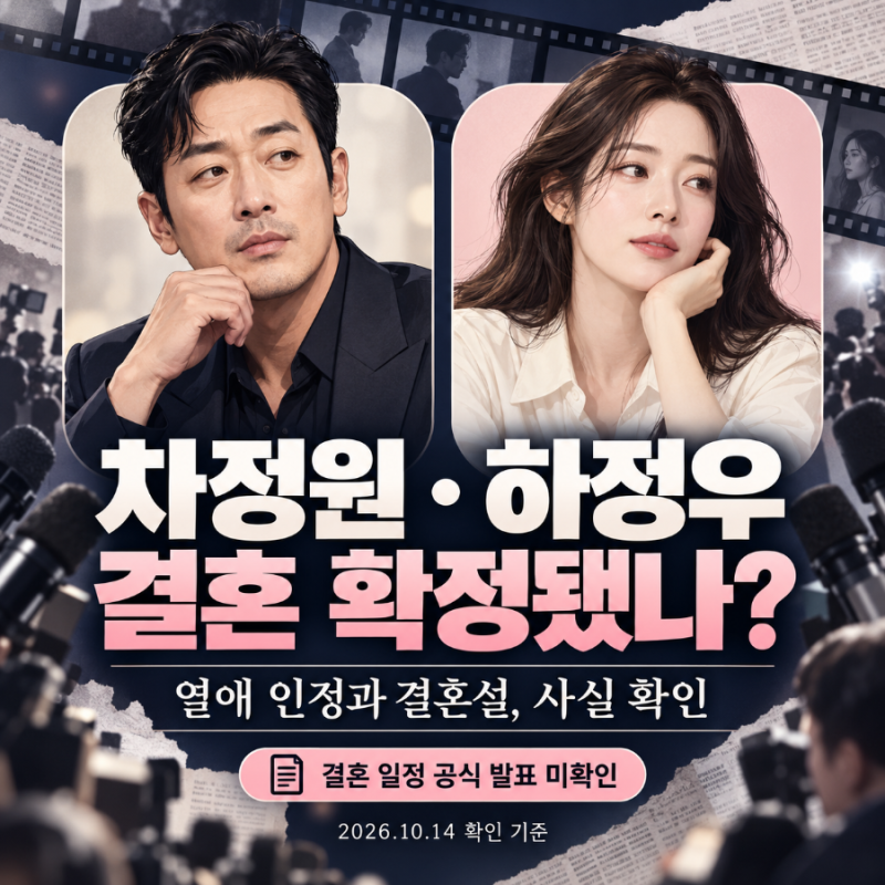 차정원 하정우 결혼 확정됐나? 열애인정 7월 결혼설 공식입장 정리