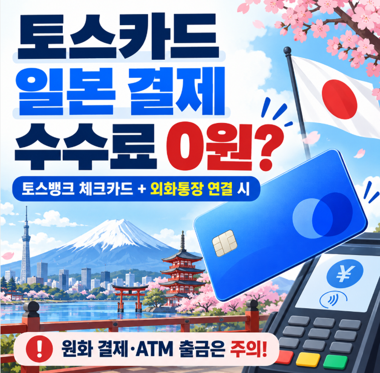 토스카드 일본 결제 수수료 있나요? 외화통장 연결부터 원화 결제 주의점까지