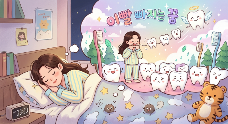 꿈에서 이빨(치아)이 빠지는 꿈 해몽 해석 풀이