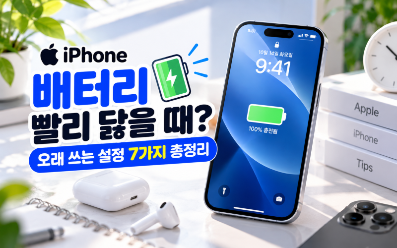 아이폰 배터리 빨리 닳을 때? 오래 쓰는 설정 7가지 총정리