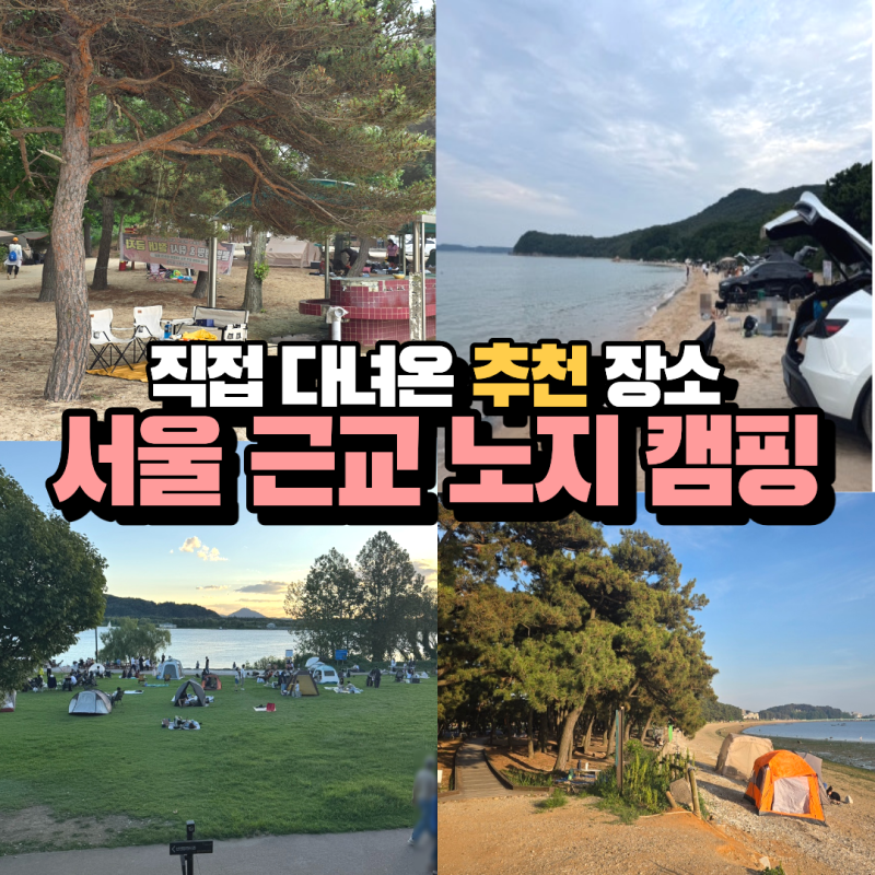 서울 근교 노지캠핑 장소 추천 4곳│영종도 실미유원지, 고양 행주산성, 하나개 해수욕장, 화....