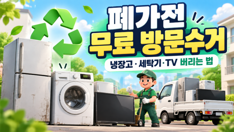 오래된 가전제품 무료 방문수거 신청 방법 총정리｜냉장고·세탁기·TV 버리는 법과 주의사항