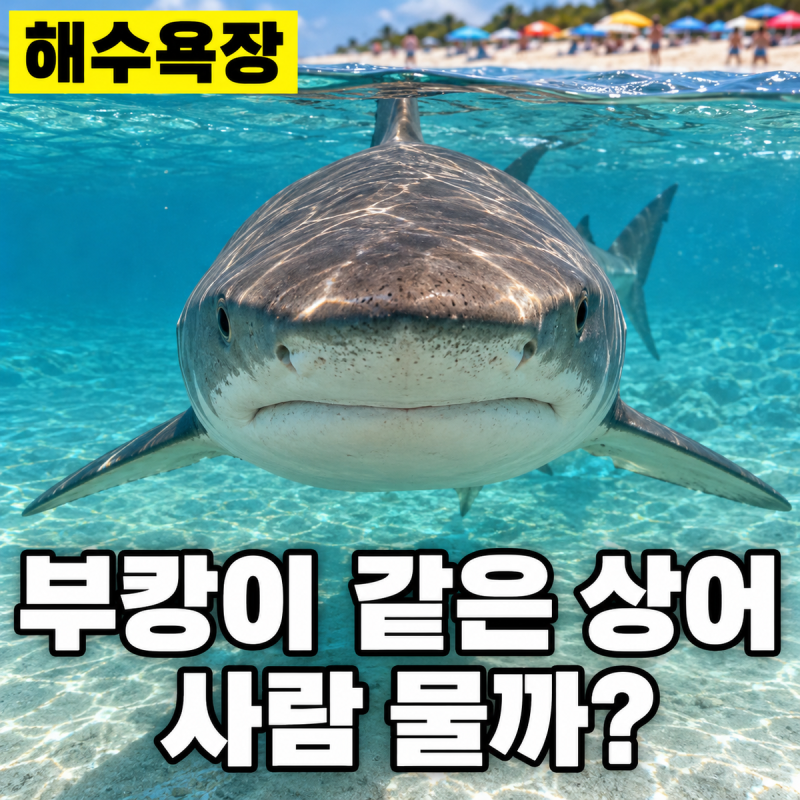 부캉이 같은 상어가 해수욕장에? 흑상어는 사람을 물까, 상어 퇴치기는 통할까