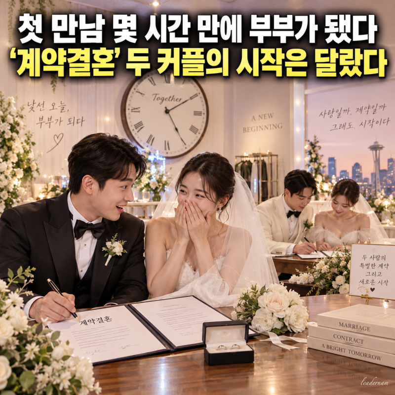 첫 만남 몇 시간 만에 부부가 됐다…‘계약결혼’ 두 커플의 시작은 달랐다