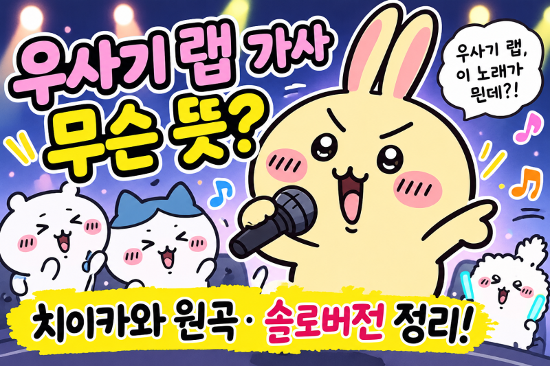 우사기 랩 가사 무슨 뜻? 치이카와 원곡·솔로버전 정리