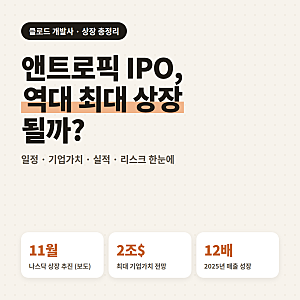 앤트로픽 IPO 총정리 | 클로드 개발사 11월 나스닥 상장? 기업가치 2조 달러·실적·리스크