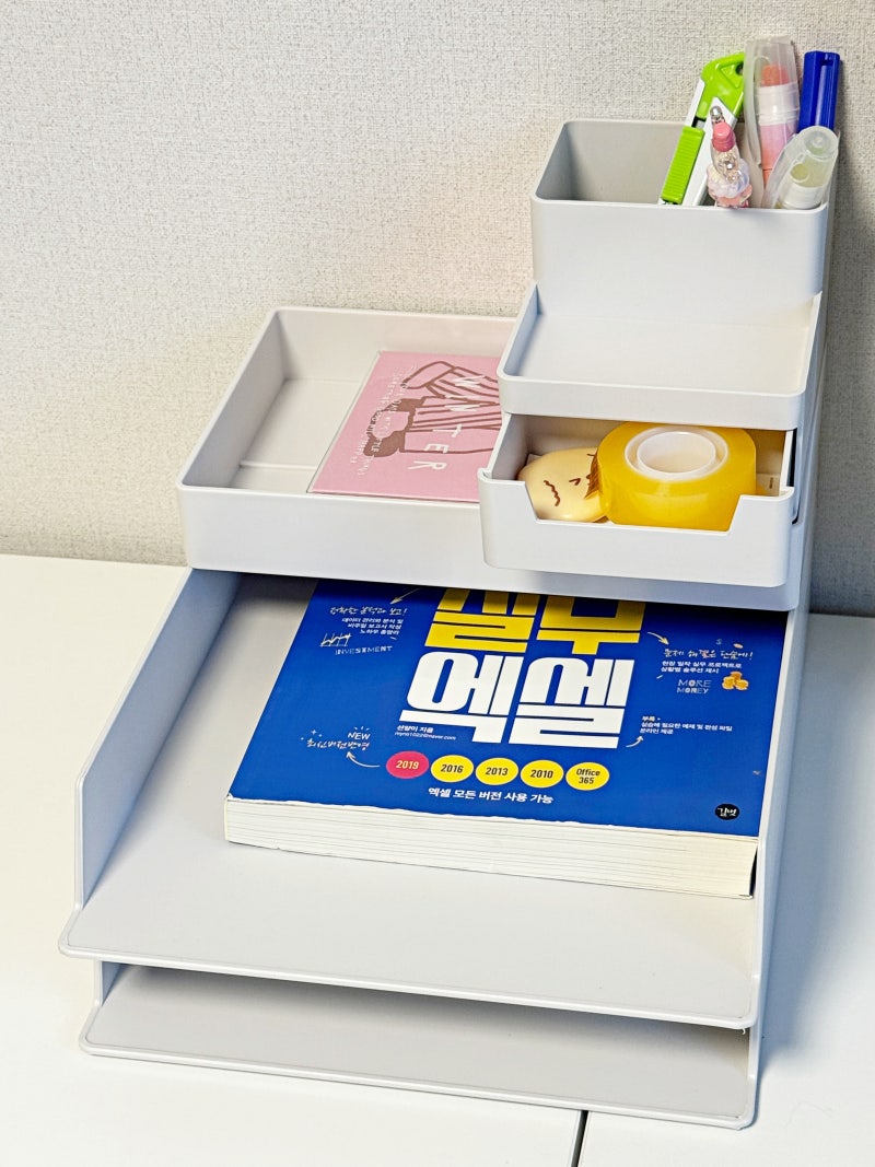 [책상정리함/미니서랍장] 해피아미고스 사무실 책상 서류정리함 멀티 트레이 사용후기