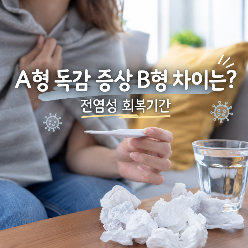 A형 독감 증상 B형 다른 점은? 전염 기간 차이 정리