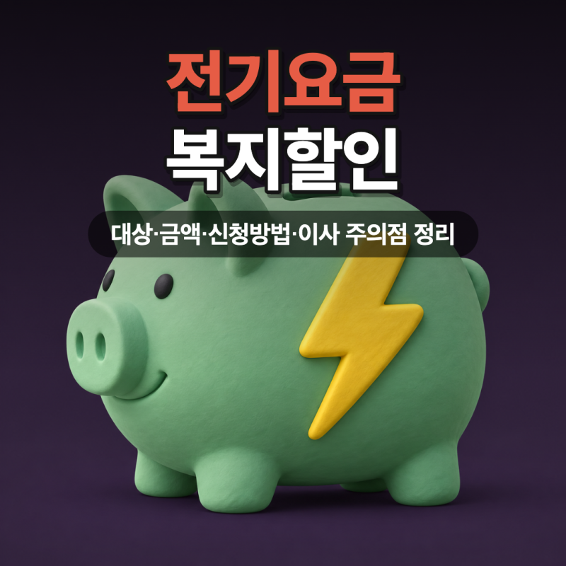 전기요금 복지할인｜대상·금액·신청방법·이사 주의점 정리