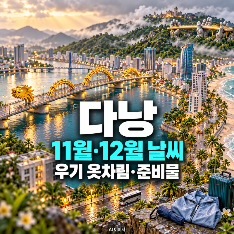 다낭 11월 12월 날씨, 우기 옷차림과 여행 준비물