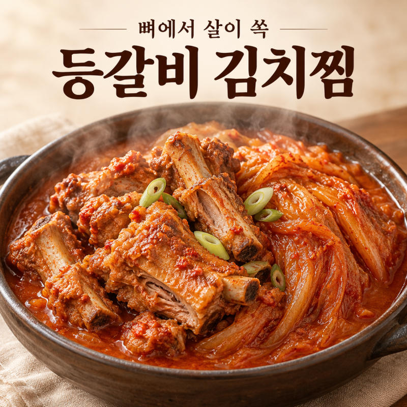 "등갈비 김치찜" 뼈에서 살이 쏙 떨어지게 만드는 조리 순서