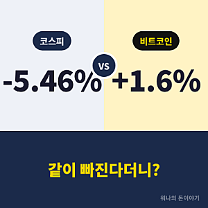 비트코인 "위험자산은 같이 빠진다"는데 코스피 폭락 날 반등한 이유