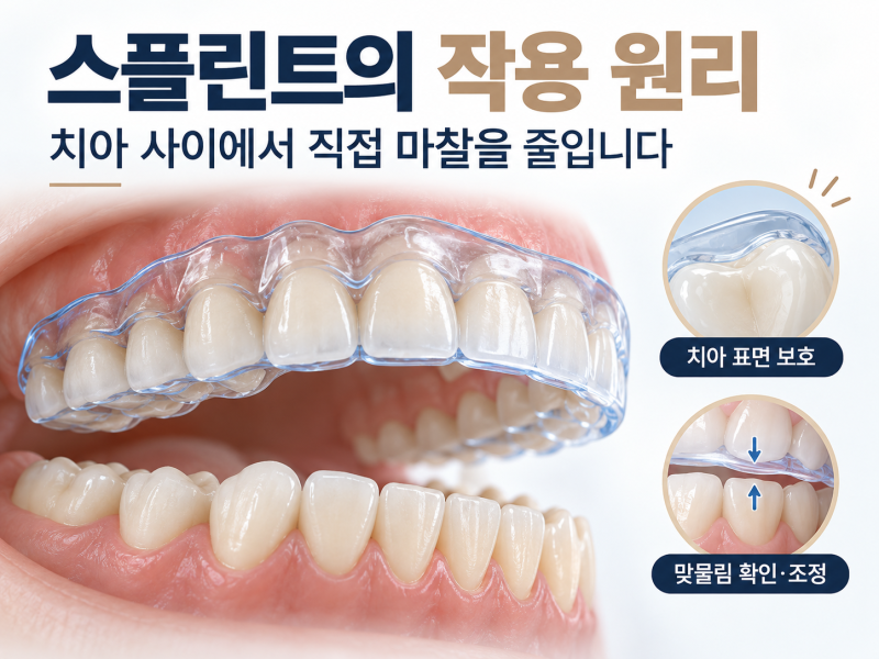 강동구 턱관절 치과 이갈이 장치 스플린트, 어떤 원리로 치아를 보호할까요? 적응증과 효과